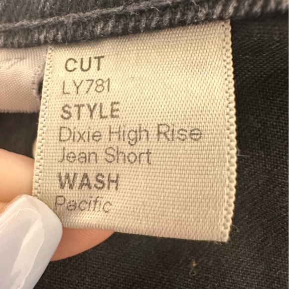 Reformation Black Dixie High Rise Denim Shorts - Picture 4 of 6